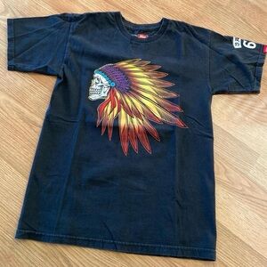 Black Kids Shirt with Colorful Feather Design